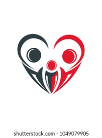 love people logo template
