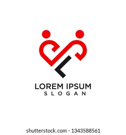 love people logo template