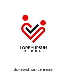 love people logo template