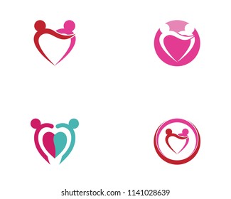 Love people logo vector template