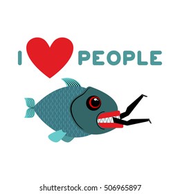 I love people. predator fish eats man. Wild sea Shark and male. like to eat men. Heart and marine animals