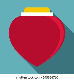 Love perfume icon. Flat illustration of love perfume vector icon for web