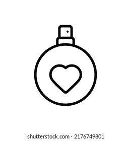 Love Perfume Spray Outline Icon Vector Illustration