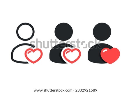 Love person icon. Vector illustration