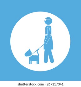 Love Pet design over blue background, vector illustration