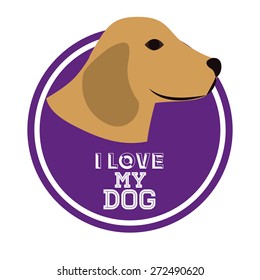 Love pet design over white background, vector illustration