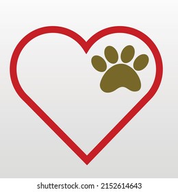 Love pet logo design symbol, logo template