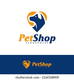 Love Pet Logo Design Template. Pet logo concept vector. Emblem, Creative Symbol, Icon