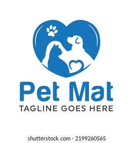 Love Pet logo design vector