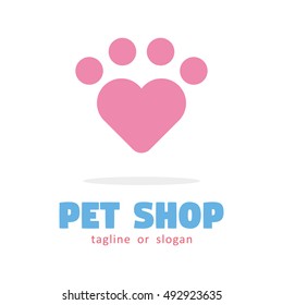 LOVE PET SHOP LOGO ICON SYMBOL TEMPLATE