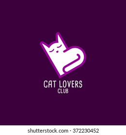 Love pet vector logo illustration template