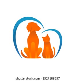 Love Pets Vector Logo Template