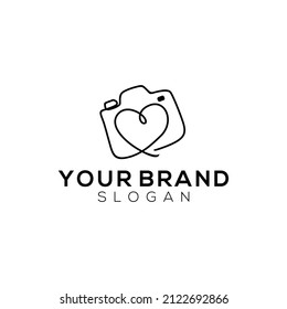 love photo logo photograpy design template logo