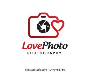 Love Photography logo symbol or icon template