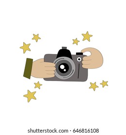 I love photography vector illustration
