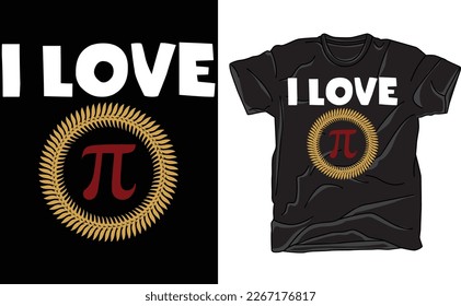 I love PI Math 3.14 Number T-Shirt,Mathlete Genius Pi Day Premium T-Shirt