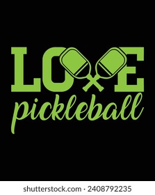 "Love pickleball" EPS Vector File