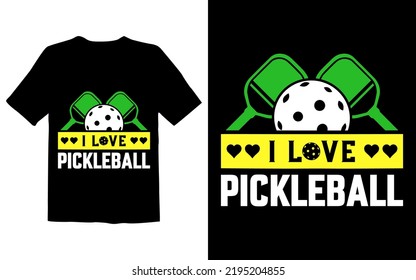 Love Pickleball T Shirt Stock Vector (Royalty Free) 2195204855 ...