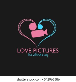 Love Picture Logo Design Template. Creative logo design for movie and television industry