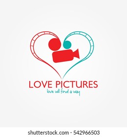 Love Picture Logo Design Template. Creative logo design for movie and television industry