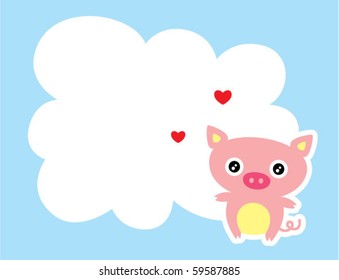 love pig card