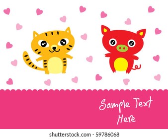 love pig and cat