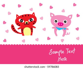 love pig and cat