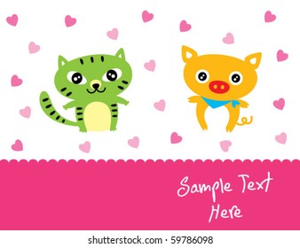 love pig and cat