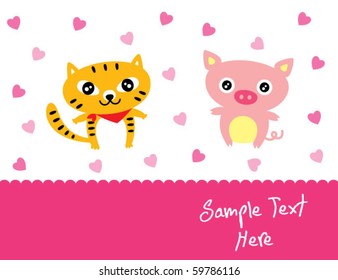 love pig and cat