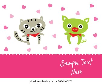 love pig and cat