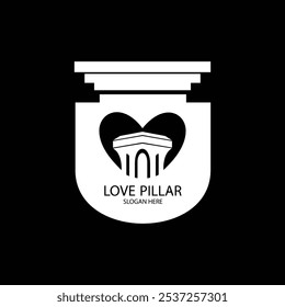  Love Pilar Vector de diseño de logotipo