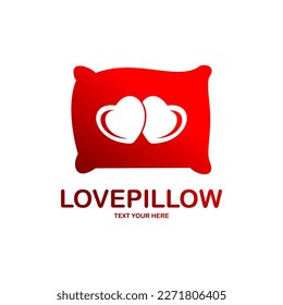 Love pillow vector logo template. Suitable for business, web, love, romantic, and relaxing