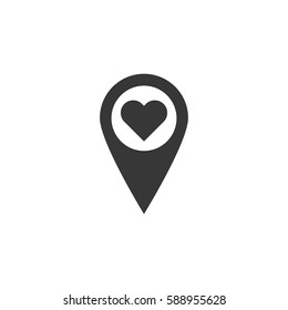 love pin icon