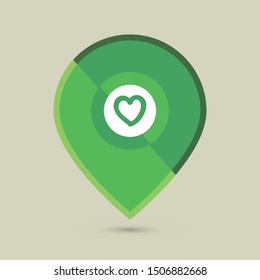 Love Pin Location Icon Vector Illustration