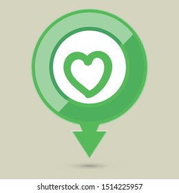 Love Pin Location Icon Vector Illustration