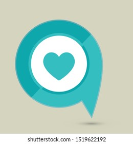 Love Pin Location Icon Vector Illustration