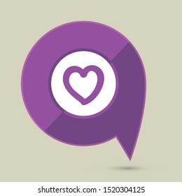 Love Pin Location Icon Vector Illustration