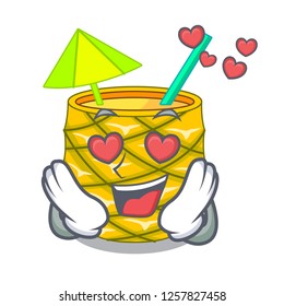 In love Pineapple fruit juice on character drink