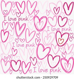 I love pink background with hearts