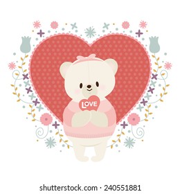 love pink bear 