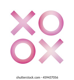 Love Pink Girly Icons Warm Gradient Symbols for Greeting Card, Gender Identity
