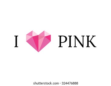 I love pink with polygon heart. Easy to change color.