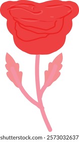 love pink red rose valentine design