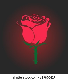 Love pink rose logo
