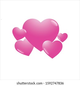 love pink template vector with white background

