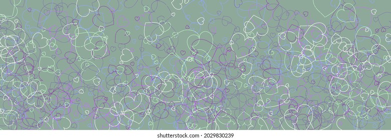 Love Pink Violet Bright Mint Modern Design. Vivid Party White Olive Blue Romantic Background. Multicolor Colorful Confetti Purple Hearts Style. Pastel Green Neon Bordo Modern Art Pattern.