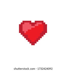 Love pixel art design Logo Vector Template