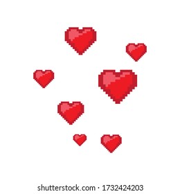 Love pixel art design Vector Template