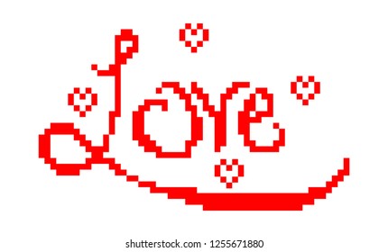 love pixel valentine's day