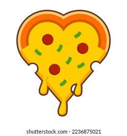 Love Pizza modern vector logo design inspirations